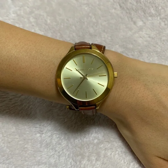 Michael Kors | Accessories | Michael Kors Brown Leather Wrap Watch  